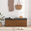 CAVINAS Storage Bench Cabinet Storage Ottoman with Adjustable Shelves Hallway, Bedroom - 2 of 4