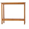 CAVINAS Acacia Wood Patio Table,42" Outdoor Side Table with Slatted Design,Multi-Purpose Patio End Table for Indoor,Outdoor - 2 of 4