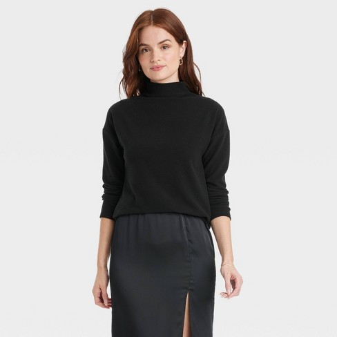 Women's Long Sleeve Mock Turtleneck T-shirt - Universal Thread