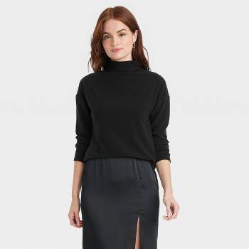 Women's Long Sleeve Mock Turtleneck T-Shirt - A New Day™