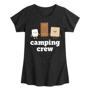 Girls' - Instant Message - Camping Crew Smores Fitted Short Sleeve Graphic T-Shirt - 1 of 4