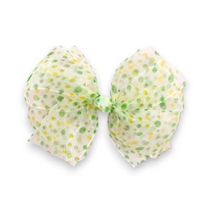 Summer Crystal - Sheer Tulle Bow with Dots Hair Clip - 1 Pack - 1 of 4