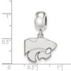 Black Bow Jewelry Sterling Silver Kansas State Wildcats NCAA Bead Charm - 3 of 4