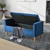TiramisuBest 43.3" Brown PU Leather Storage Bench Ottoman for Bedroom, Entryway & Foot of Bed - 2 of 4