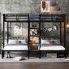 Lycvki Black Metal Bunk Bed with Storage Shelves and Stairs - 3 of 4