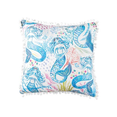 C&F Home 18" x 18" Mermaid Garden Printed Throw Pillow