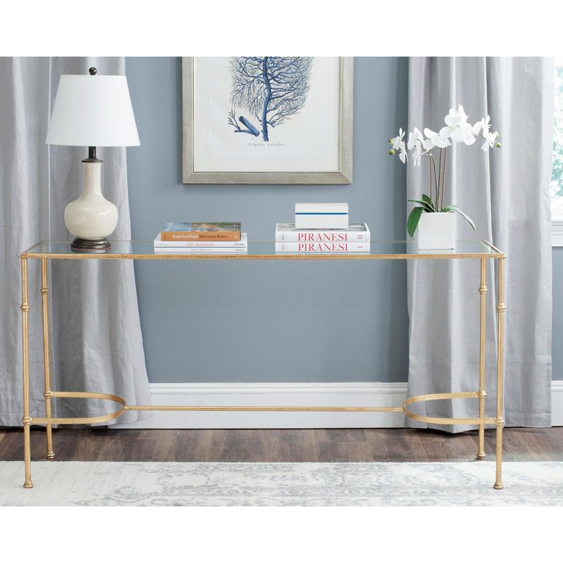 Lucille Console Table - Gold/Glass - Safavieh., 2 of 4