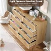 GAOMON 8 Rattan Drawer Dresser w/ Deep Drawers & Wide Top,Wood Chest Storage for Bedroom, Living Room, Hallway - 2 of 4