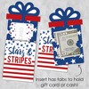 Big Dot of Happiness Stars & Stripes - Patriotic Party Money and Gift Card Sleeves - Nifty Gifty Card Holders - Set of 8 - 3 of 4
