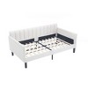 NicBex Twin Size Boucle/Velvet Upholstered Daybed with Ribbed Tufted Backrest for Bedroom,Living Room,Apartment,Ivory - 2 of 4