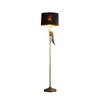 64.5" Modern Elegance Golden Peacock Polyresin Floor Lamp: Ore International, Black Shade - 3 of 4