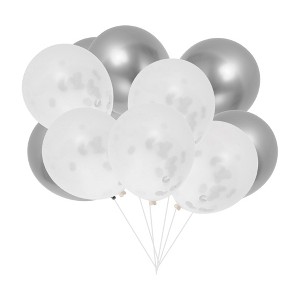 Unique Bargains Latex Party Balloons 12-inch Round Helium Balloons Wedding Anniversary Birthday Party 10 Pcs - 1 of 4