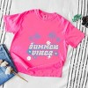 Simply Sage Market Summer Vibes Palm Trees Floral Garment Dyed Tee - 3 of 4
