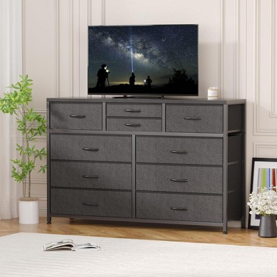 Wide 10 Drawer Dresser TV Stand