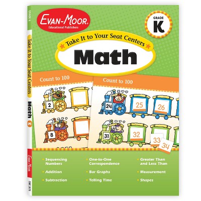 Take It to Your Seat: Math Centers, Kindergarten Teacher Resource - by  Evan-Moor Educational Publishers (Paperback)