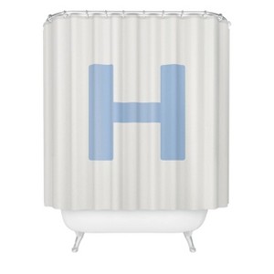 Deny Designs April Lane Art Block Monogram Shower Curtain - 1 of 3