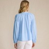 Lands' End Women's Cotton Voile Long Sleeve Raglan Smocked Top - 2 of 4