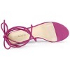 Allegra K Women's Clear Strap Padded Insole Lace Up Block Heels Sandals - 4 of 4