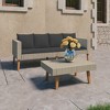 vidaXL 2 Piece Patio Lounge Set with Cushions Poly Rattan Beige - 3 of 4