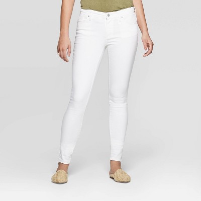 white thread jeans