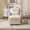 KWPZQEB Modern Recliner Chair, Upholstered Leisure Chair with Phone Bracket & Pillow, Reclining Sofa Chair with Storage for Living Room - 3 of 4