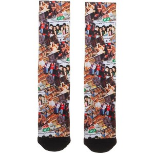 FRIENDS TV Show Scenes Collage All Over Sublimated Print Crew Socks - 1 of 3