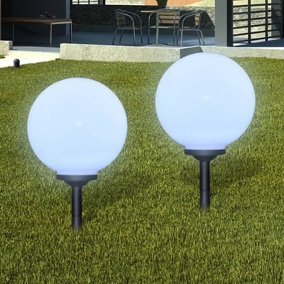 vidaXL Outdoor Pathway Lamps 2 pcs LED 11.8" with Ground Spike