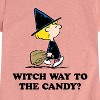 Girls' - Peanuts - Sally Halloween Witch Way To The Candy Fitted Short Sleeve Graphic T-Shirt - 2 of 4