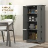 Aghana Digitals 48.5" Gray Floor Storage Cabinet with Adjustable Shelves, 4 Doors & Anti-Tilt - 4 of 4