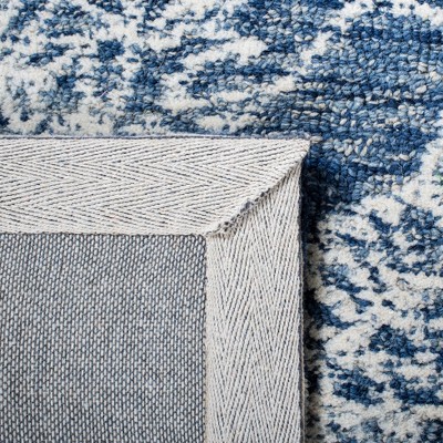 Elysian Bliss Blue Floral Hand-Tufted Wool Area Rug 4' x 6'