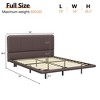 CAVINAS Floating Bed Frame with LED Lights, Modern PU Leather Platform Bed,Upholstered Bed for Bedroom, No Box Spring Needed - 3 of 4