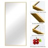 MAYEERTY Gold 31.5 x 70.87 Inch Rectangular Thin Edged Aluminum Alloy Full Length Mirror with Stand for Living Room and Bedroom Wall Decor - 4 of 4