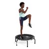 JumpSport 350 Indoor Portable Lightweight Safe Stable Heavy Duty 39-Inch Fitness Trampoline with Workout DVD, Black - image 2 of 4