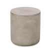 Okak Modern LightWeight Concrete Outdoor Side Table Geometric Indoor End Tables, Decorative Garden Accent Table Stools for Yard Patio - 4 of 4