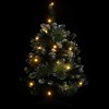 vidaXL Artificial Pre-lit Christmas Tree with Stands Decoration Green PVC - 23.6" x 15.7" - 4 of 4