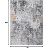 Abstract Runner Rug - Washable non-slip foldable carpet with low pile for high-traffic areas - 2 of 4