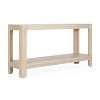 HDZNVF Modern Farmhouse Console Table, Elegant Minimalist Design with Premium Wood Veneer and Rounded Corners, Natural - 3 of 4