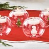 tag Tree Globe Tealight Holder - Clear Glass Candle Holder for Tealight & Votive Candles - Perfect for Christmas Decor - 2 of 2