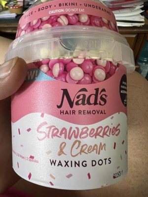 Nad s Strawberries Cream Waxing Dots Wax Beads For Body And Face