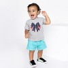 The Juniper Shop Coquette Patriotic Bow Toddler Short Sleeve Tee - 3 of 4