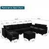 Garvee Modular Sofa Sectional Sleeper Couch with 2 Ottomans, 9 Seat Convertible U Shaped Modular Sofa with Storage, Oversized Sleeper Couch - 4 of 4