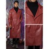 Lars Amadeus Men's Vintage Lapel Gothic PU Faux Leather Trench Coat - 4 of 4