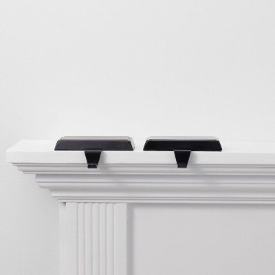 2pk Basic Stocking Holder Black - Wondershop™
