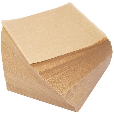 Juvale 1000 Pack Square Unbleached Parchment Paper Sheets for Baking, Brown, 4"