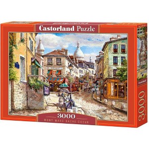 3000 Piece Jigsaw Puzzle, Montmartre Sacre Coeur, Puzzle of France, Paris, Adult Puzzles, Castorland C-300518-2 - 1 of 4