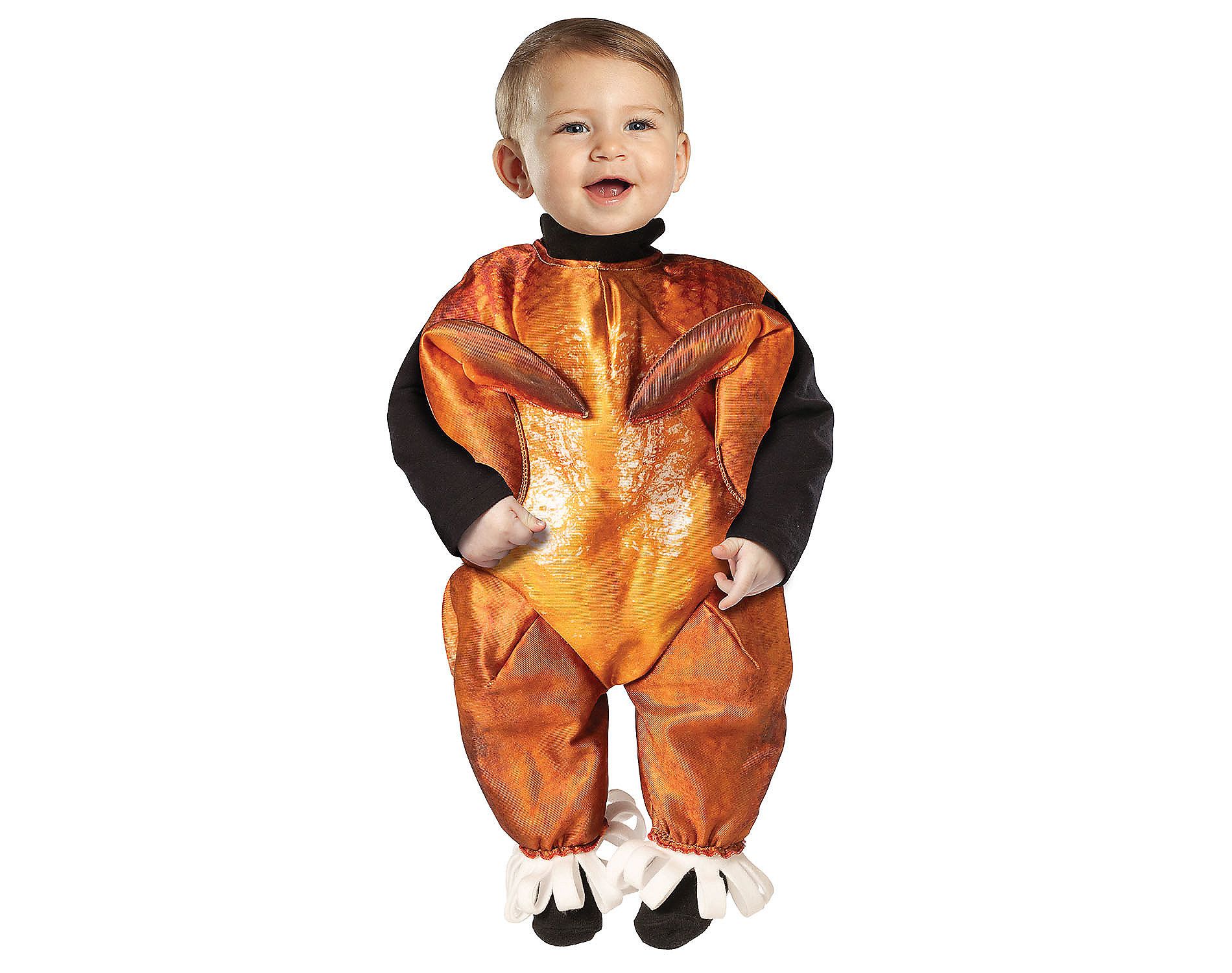 Rasta Imposta Kids' Turkey Halloween Costume Bodysuit - Brown Newborn