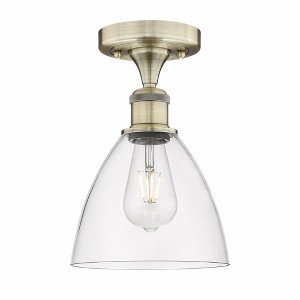 Bristol Glass - 1 Light Semi-Flush Mount In Industrial Style-10.25 Inches Tall and 7.5 Inches Wide - 1 of 1