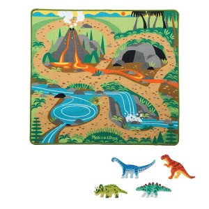 Melissa & Doug Prehistoric Playground Dinosaur Activity Rug (39 X 36") - 4 Toy Animals Toy - 1 of 4