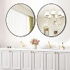 Round Wall Mirror with Metal Frame, Circular Decorative Mirror for Bathroom, Entryway, Living Room, and Dining Room ¨C Easy to Hang and Install - 2 of 4