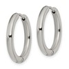 Chisel Stainless Steel Polished 3mm Hinged Hoop Earrings - 2 of 4